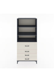 Hyperion Dolap 3 Raflı 4 Çekmeceli 88x44x195 Antrasit-Aytaşı