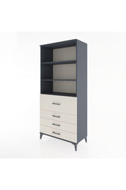 Hyperion Dolap 3 Raflı 4 Çekmeceli 88x44x195 Antrasit-Aytaşı