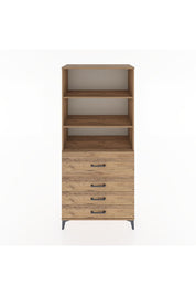 Hyperion Dolap 3 Raflı 4 Çekmeceli 88x44x195 Çam-Çam