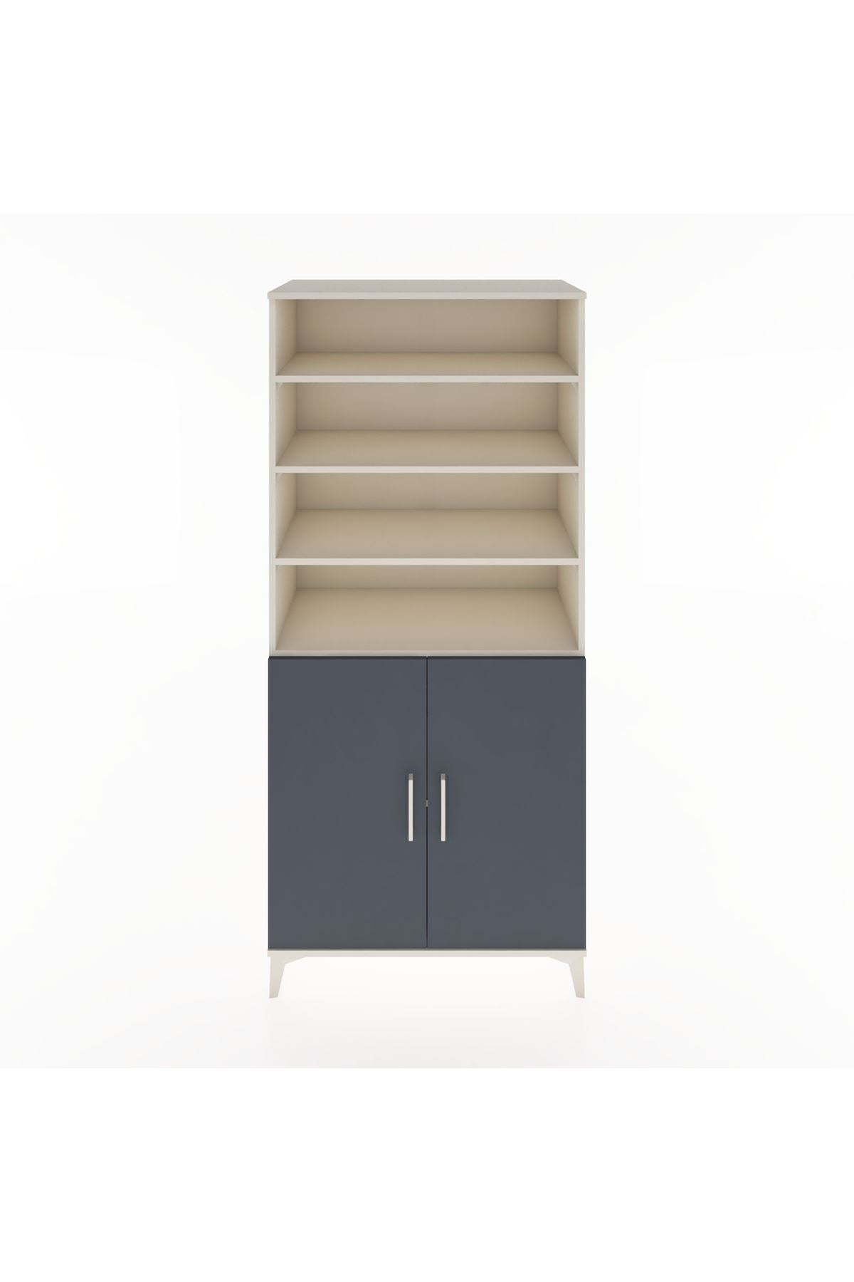 Hyperion Dolap 5 Raflı 2 Kapaklı 88x44x195 Aytaşı-Antrasit