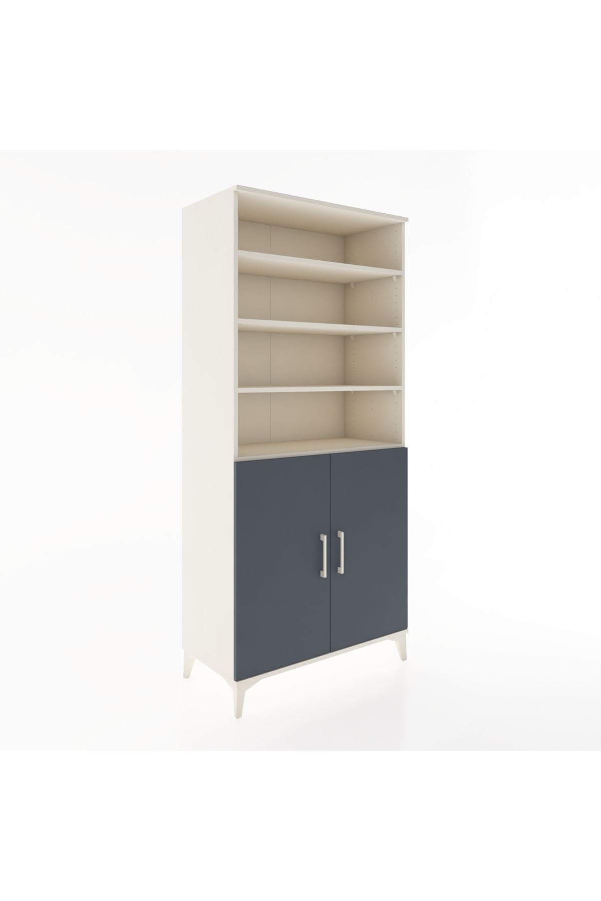 Hyperion Dolap 5 Raflı 2 Kapaklı 88x44x195 Aytaşı-Antrasit