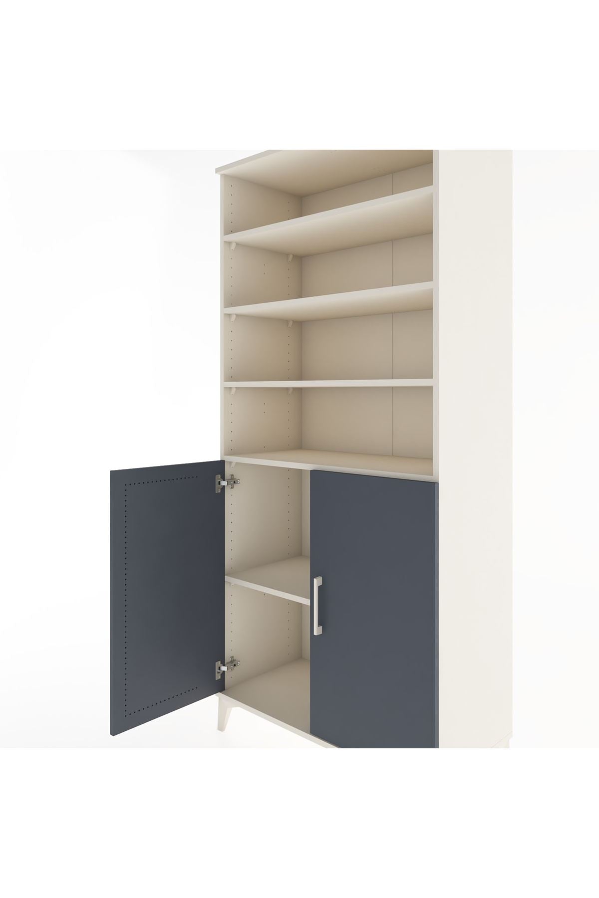 Hyperion Dolap 5 Raflı 2 Kapaklı 88x44x195 Aytaşı-Antrasit