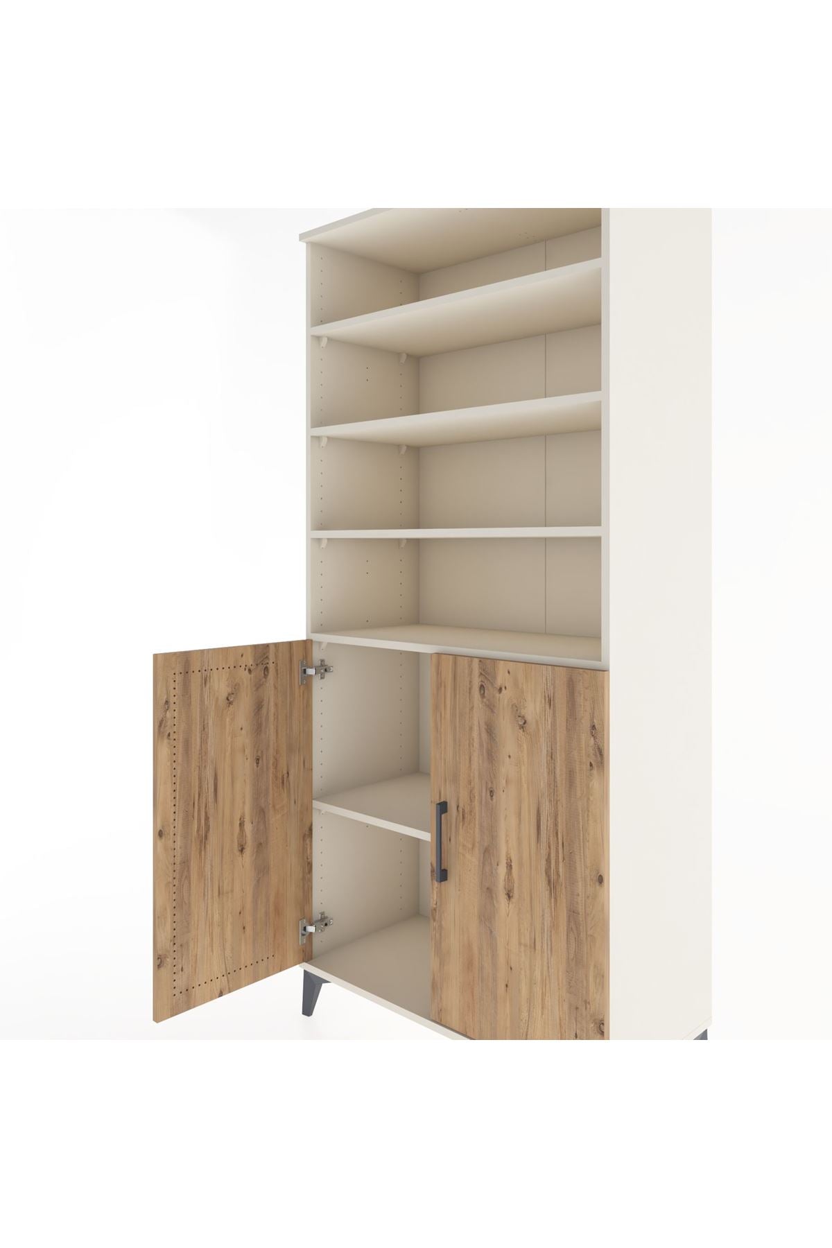 Hyperion Dolap 5 Raflı 2 Kapaklı 88x44x195 Aytaşı-Çam