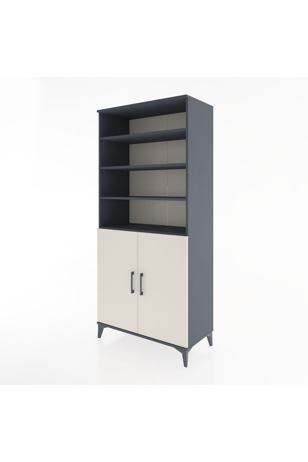 Hyperion Dolap 5 Raflı 2 Kapaklı 88x44x195 Antrasit-Aytaşı