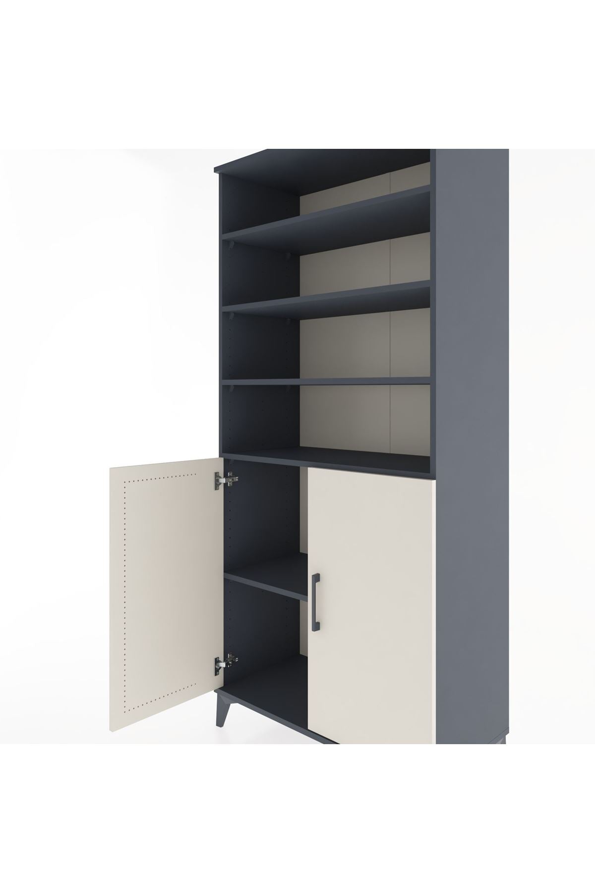 Hyperion Dolap 5 Raflı 2 Kapaklı 88x44x195 Antrasit-Aytaşı