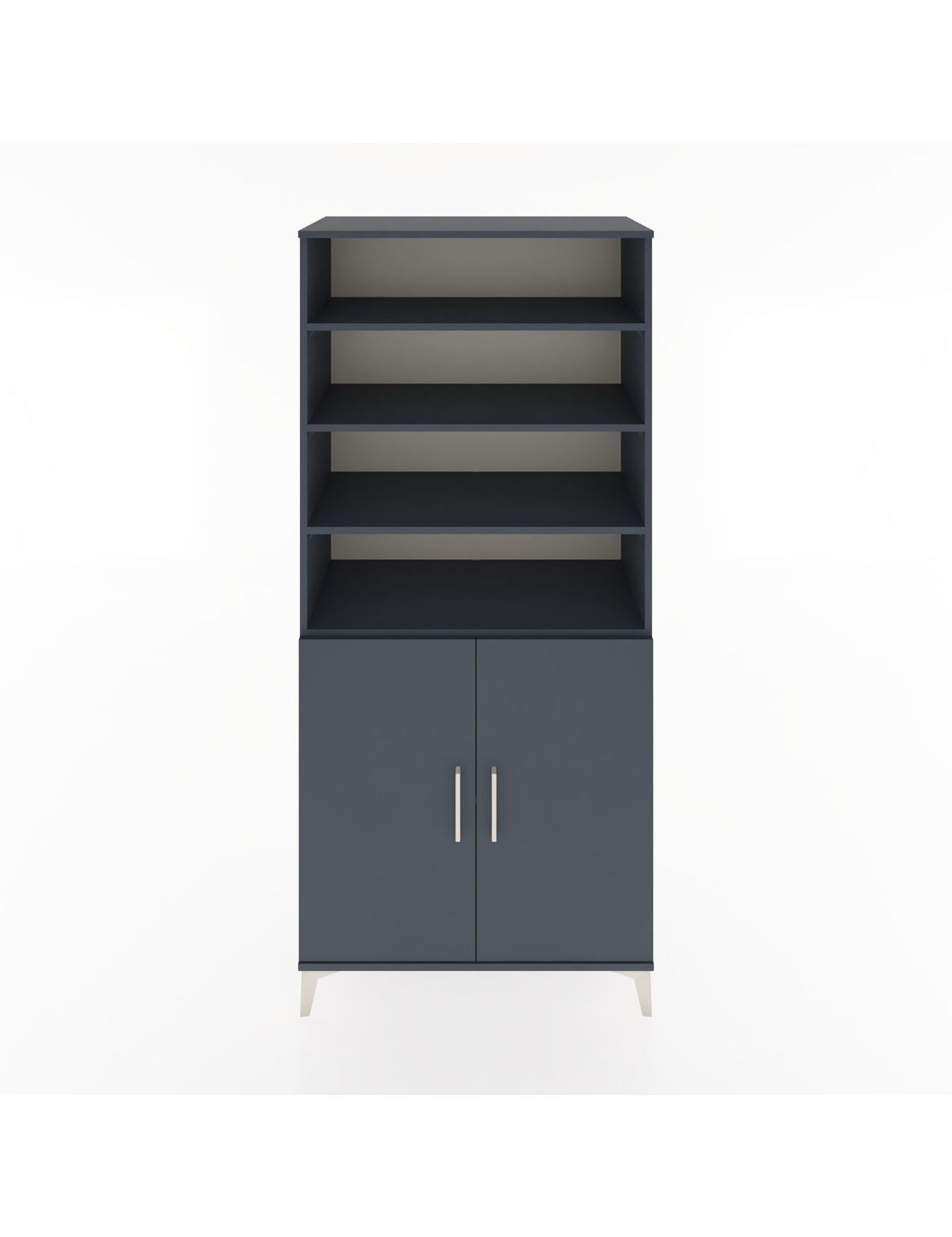 Hyperion Dolap 5 Raflı 2 Kapaklı 88x44x195 Antrasit-Antrasit