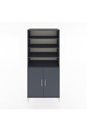 Hyperion Dolap 5 Raflı 2 Kapaklı 88x44x195 Antrasit-Antrasit