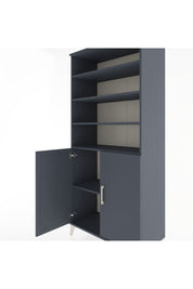 Hyperion Dolap 5 Raflı 2 Kapaklı 88x44x195 Antrasit-Antrasit