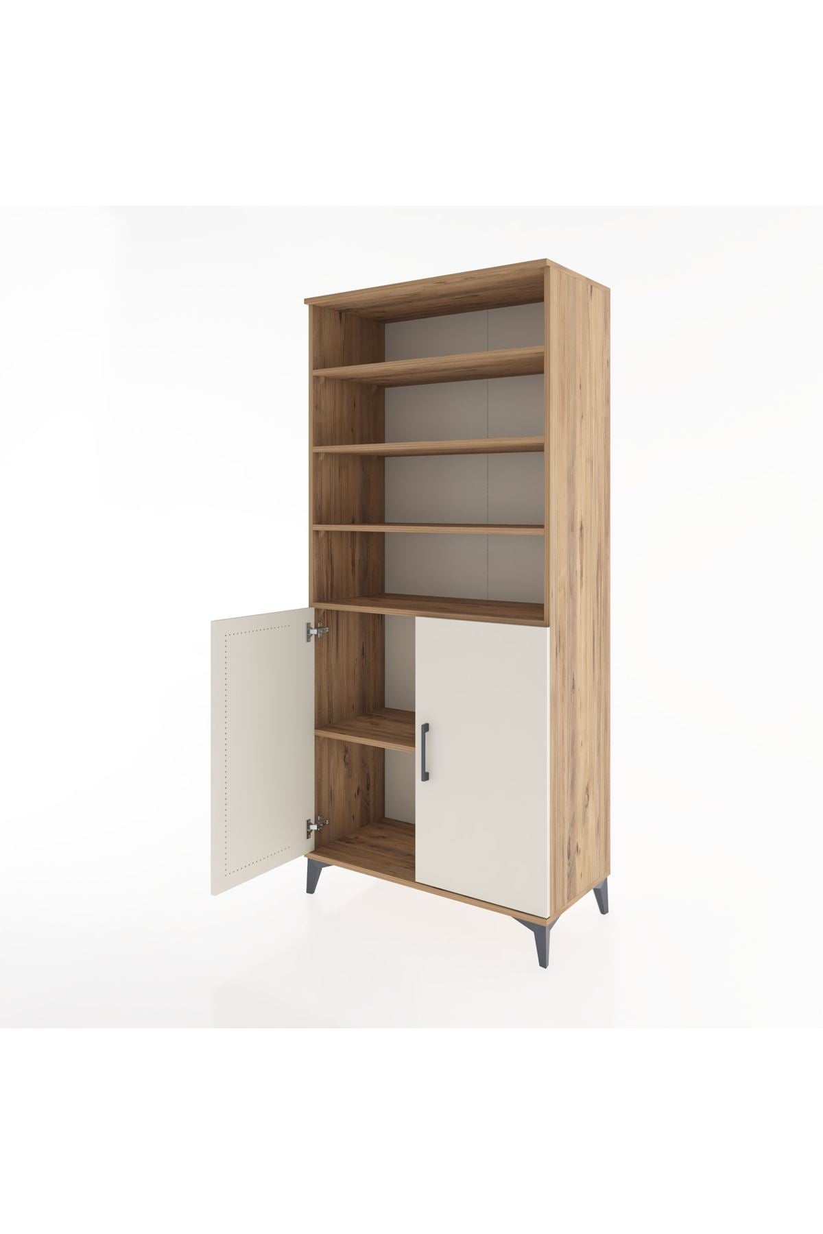 Hyperion Dolap 5 Raflı 2 Kapaklı 88x44x195 Çam-Aytaşı