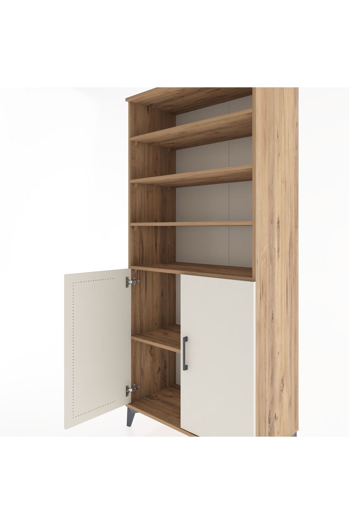 Hyperion Dolap 5 Raflı 2 Kapaklı 88x44x195 Çam-Aytaşı