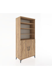 Hyperion Dolap 5 Raflı 2 Kapaklı 88x44x195 Çam-Çam