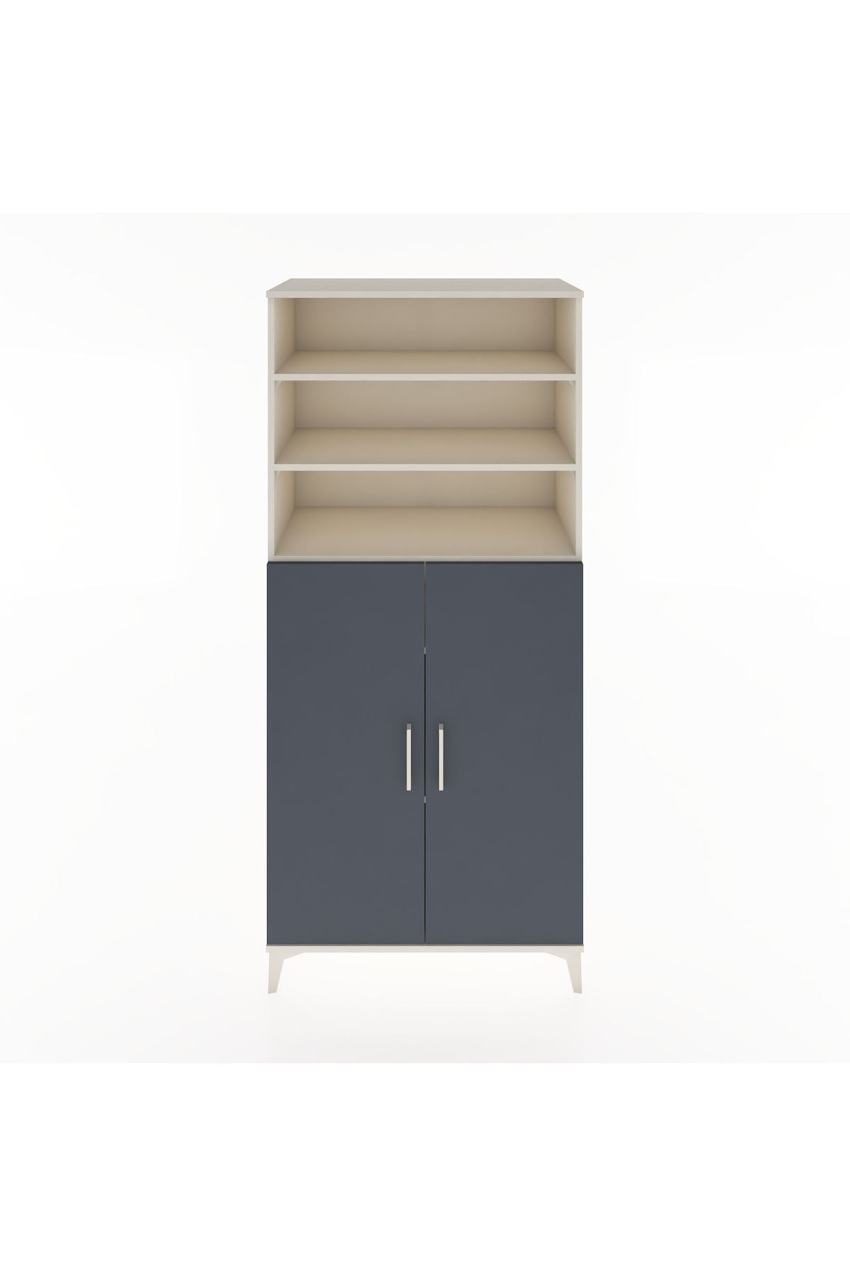 Hyperion Dolap 5 Raflı 2 Kapaklı 88x44x195 Aytaşı-Antrasit