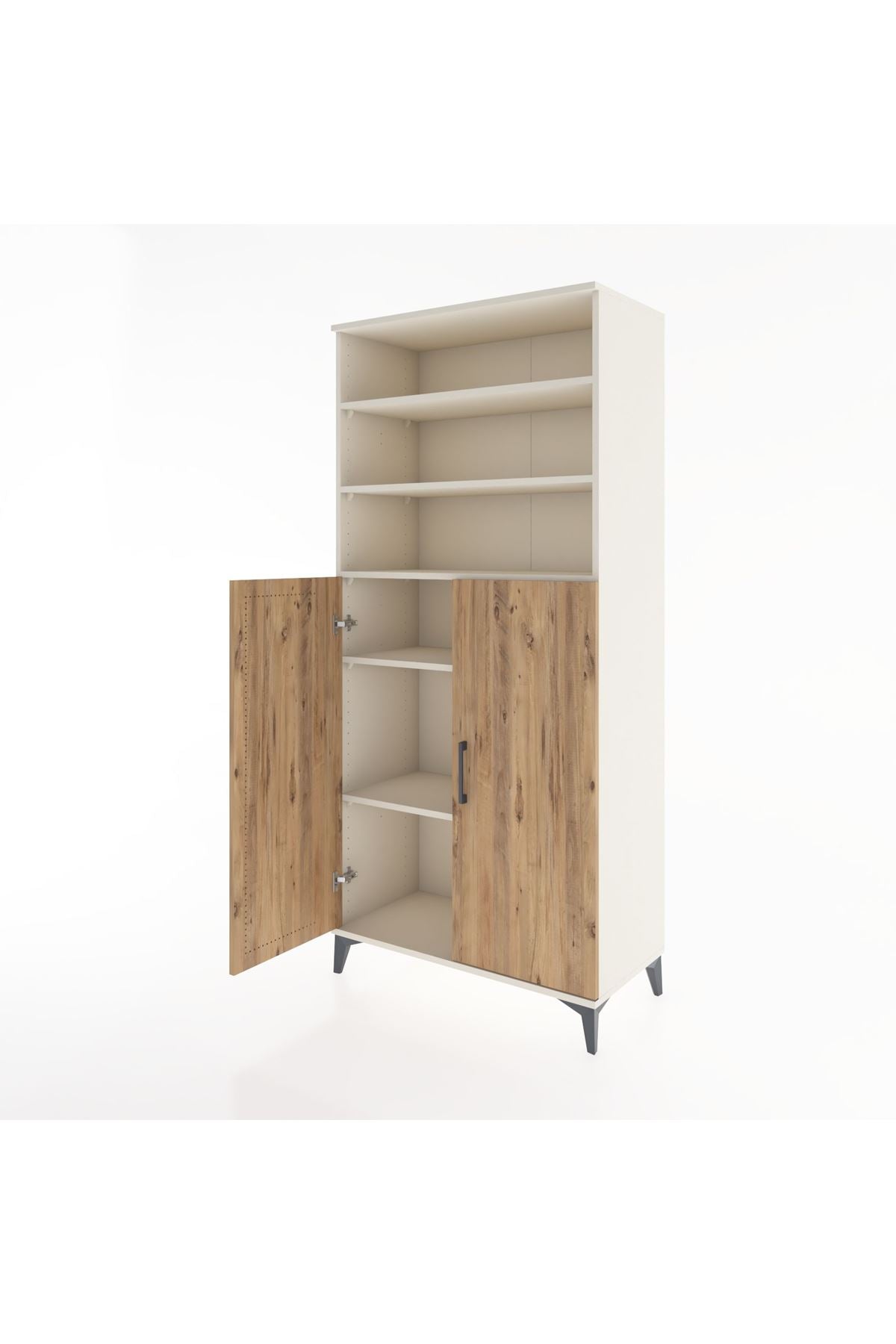 Hyperion Dolap 5 Raflı 2 Kapaklı 88x44x195 Aytaşı-Çam