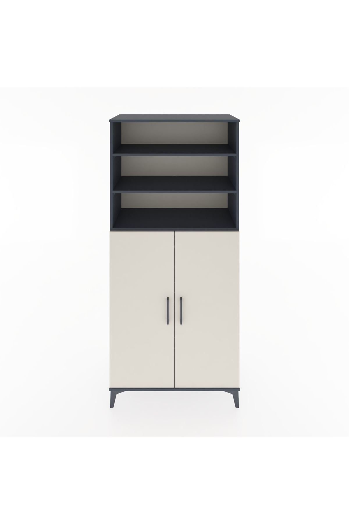 Hyperion Dolap 5 Raflı 2 Kapaklı 88x44x195 Antrasit-Aytaşı