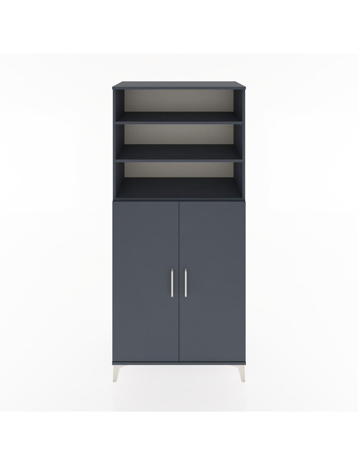 Hyperion Dolap 5 Raflı 2 Kapaklı 88x44x195 Antrasit-Antrasit