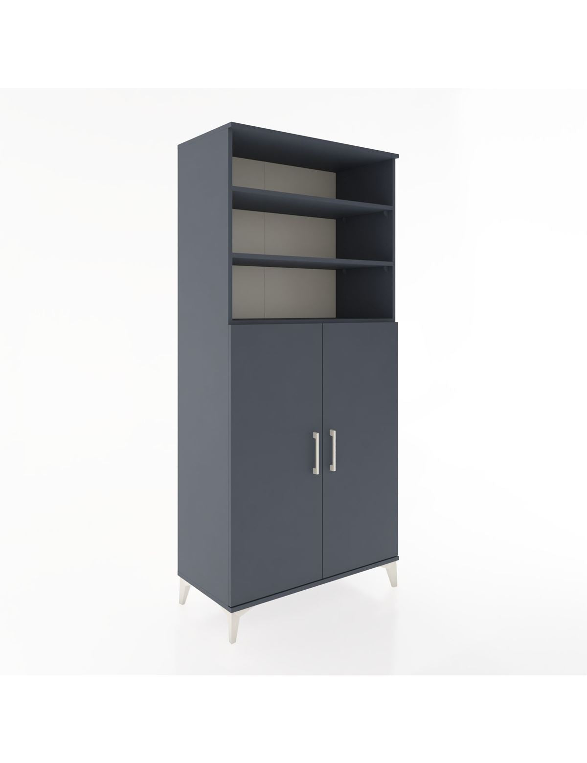 Hyperion Dolap 5 Raflı 2 Kapaklı 88x44x195 Antrasit-Antrasit