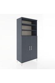 Hyperion Dolap 5 Raflı 2 Kapaklı 88x44x195 Antrasit-Antrasit
