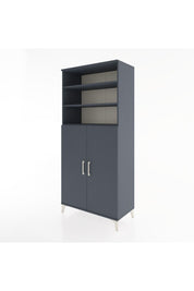 Hyperion Dolap 5 Raflı 2 Kapaklı 88x44x195 Antrasit-Antrasit