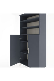 Hyperion Dolap 5 Raflı 2 Kapaklı 88x44x195 Antrasit-Antrasit