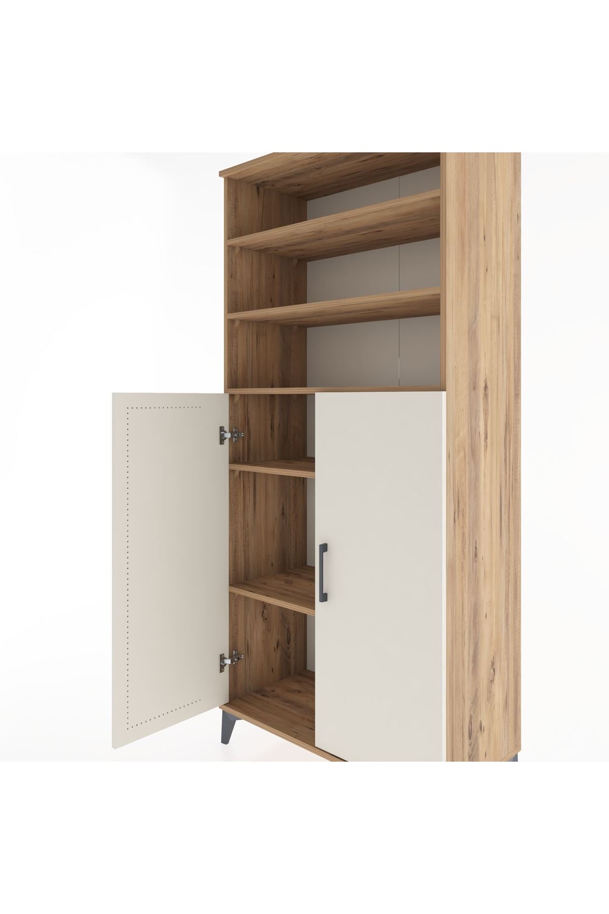 Hyperion Dolap 5 Raflı 2 Kapaklı 88x44x195 Çam-Aytaşı