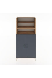 Hyperion Dolap 5 Raflı 2 Kapaklı 88x44x195 Çam-Antrasit