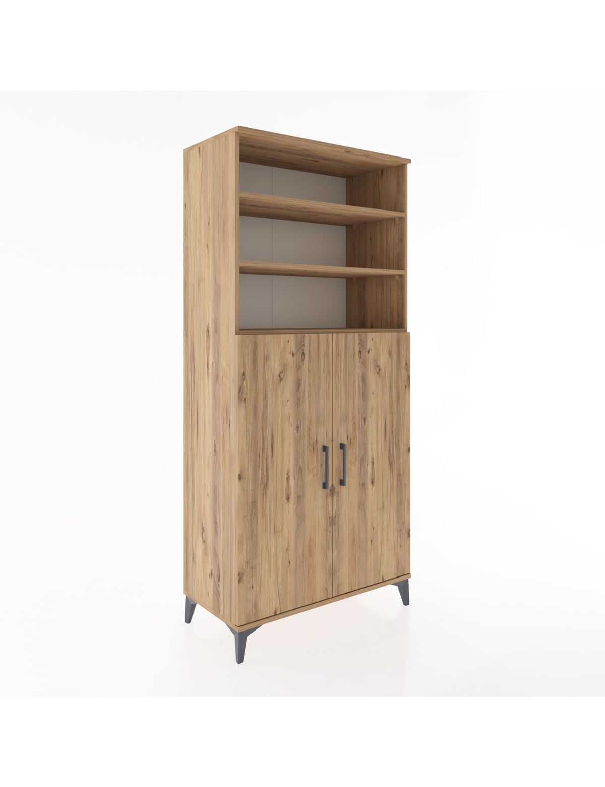 Hyperion Dolap 5 Raflı 2 Kapaklı 88x44x195 Çam-Çam