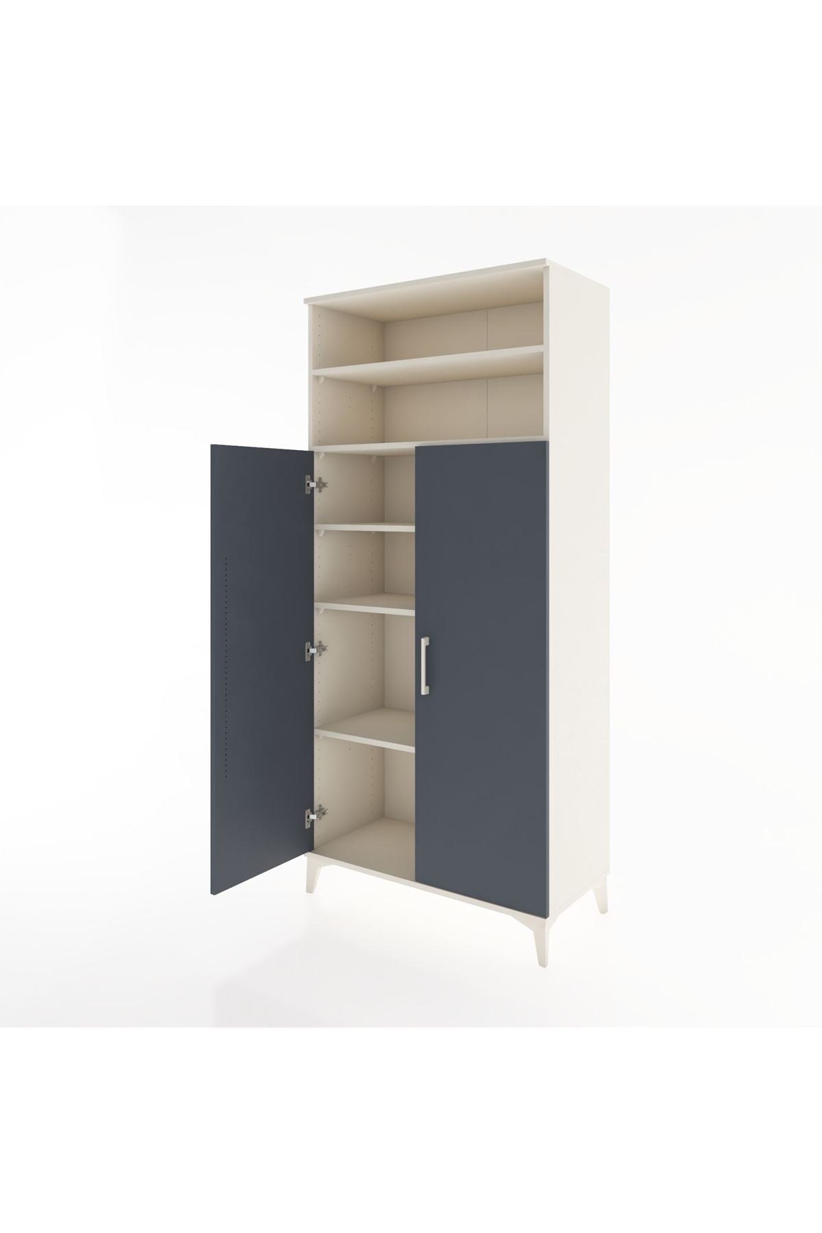 Hyperion Dolap 5 Raflı 2 Kapaklı 88x44x195 Aytaşı-Antrasit