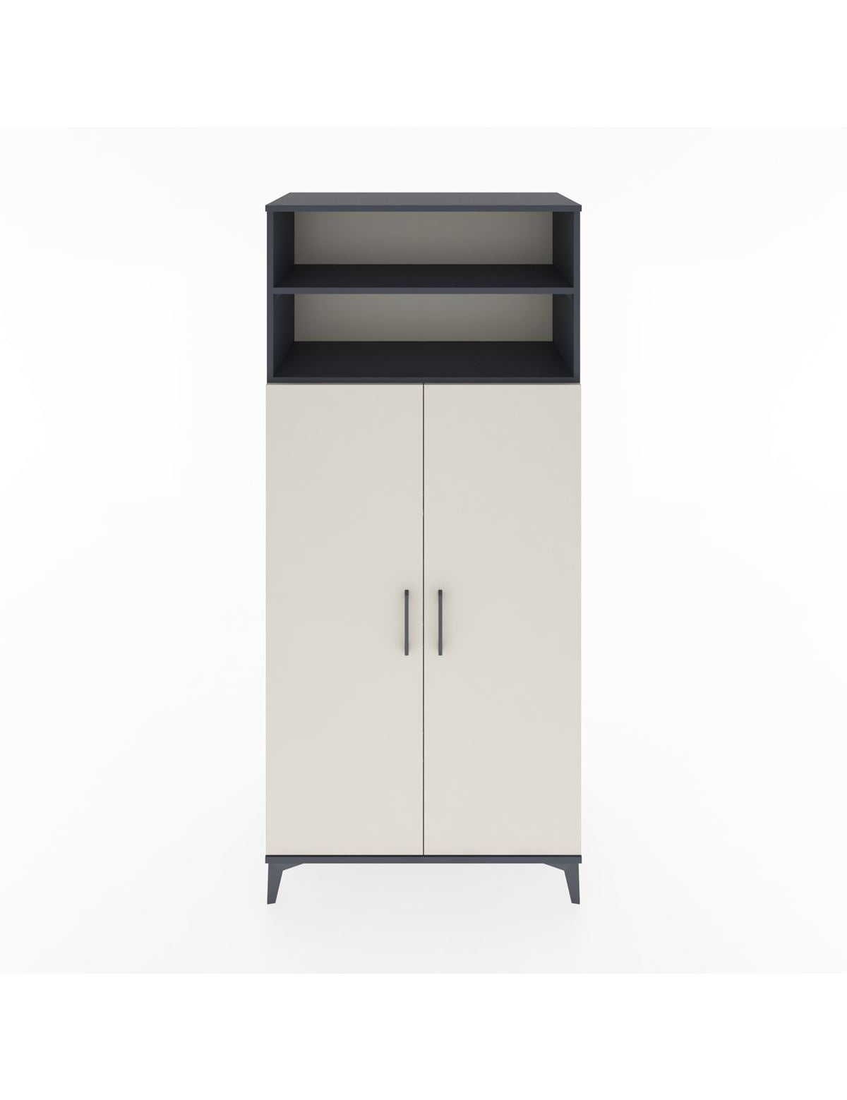 Hyperion Dolap 5 Raflı 2 Kapaklı 88x44x195 Antrasit-Aytaşı