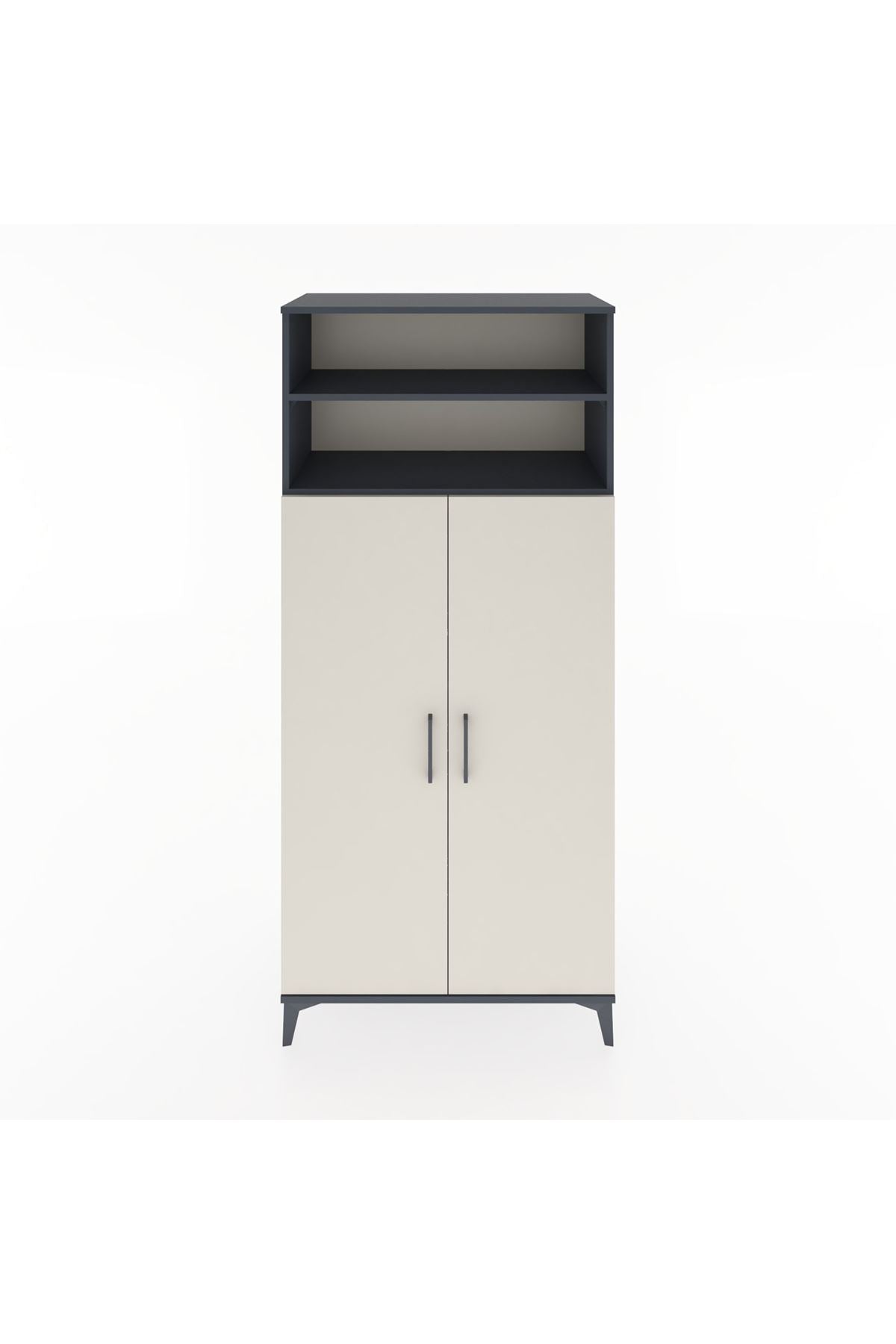 Hyperion Dolap 5 Raflı 2 Kapaklı 88x44x195 Antrasit-Aytaşı