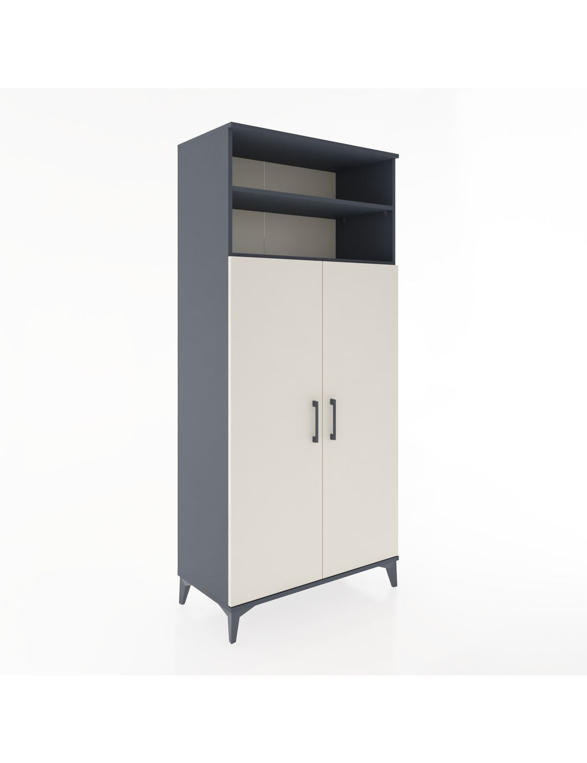 Hyperion Dolap 5 Raflı 2 Kapaklı 88x44x195 Antrasit-Aytaşı