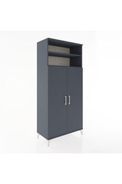 Hyperion Dolap 5 Raflı 2 Kapaklı 88x44x195 Antrasit-Antrasit