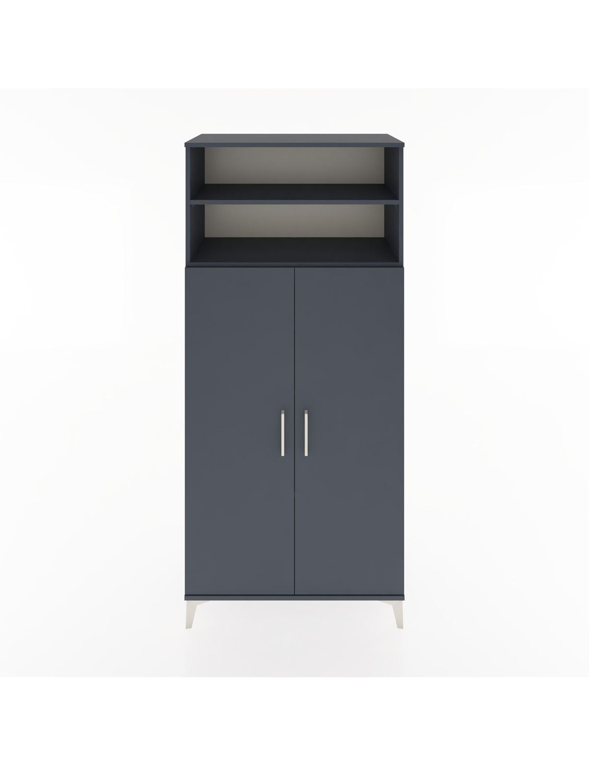 Hyperion Dolap 5 Raflı 2 Kapaklı 88x44x195 Antrasit-Antrasit