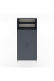 Hyperion Dolap 5 Raflı 2 Kapaklı 88x44x195 Antrasit-Antrasit