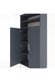Hyperion Dolap 5 Raflı 2 Kapaklı 88x44x195 Antrasit-Antrasit