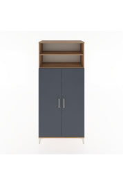 Hyperion Dolap 5 Raflı 2 Kapaklı 88x44x195 Çam-Antrasit