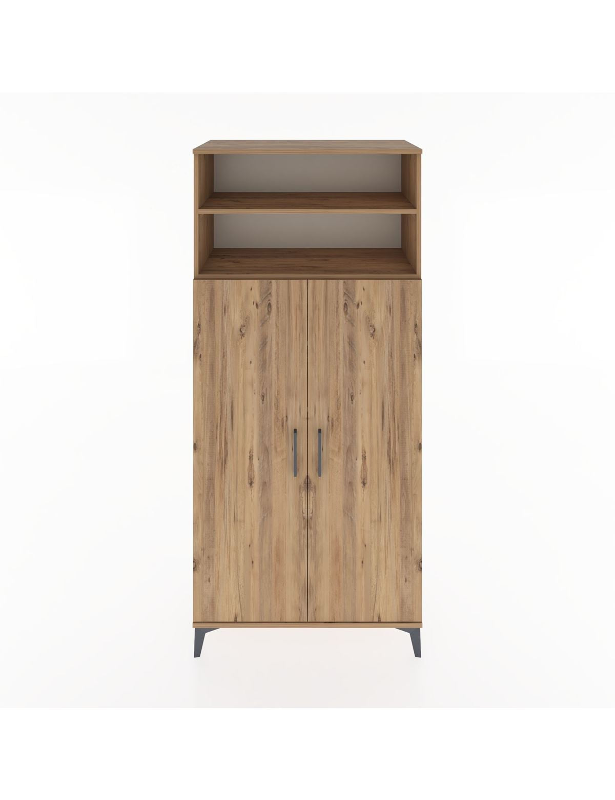 Hyperion Dolap 5 Raflı 2 Kapaklı 88x44x195 Çam-Çam