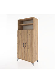 Hyperion Dolap 5 Raflı 2 Kapaklı 88x44x195 Çam-Çam