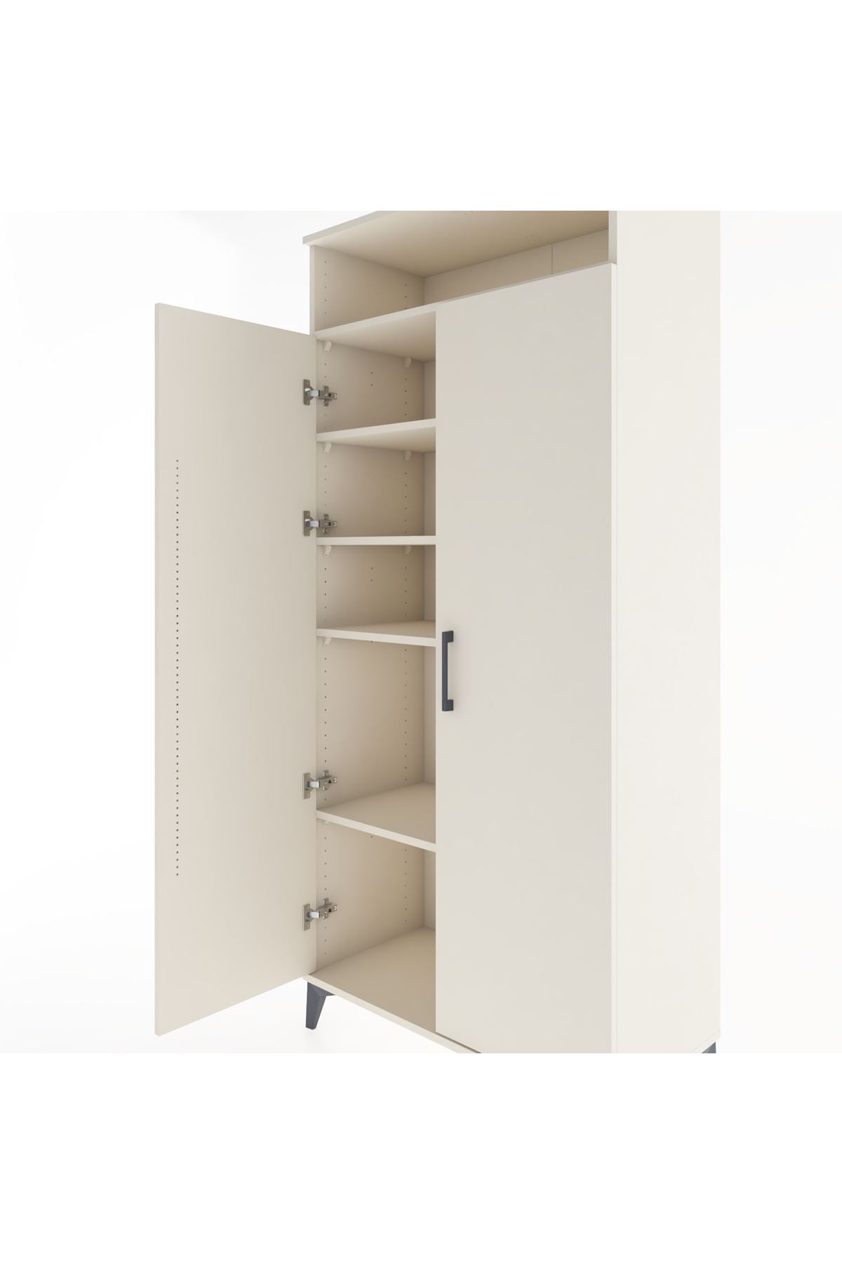 Hyperion Dolap 5 Raflı 2 Kapaklı 88x44x195 Aytaşı-Aytaşı