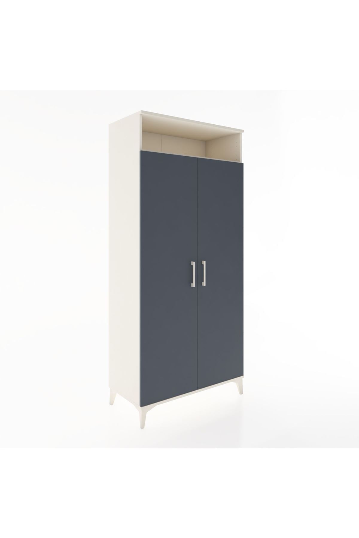 Hyperion Dolap 5 Raflı 2 Kapaklı 88x44x195 Aytaşı-Antrasit