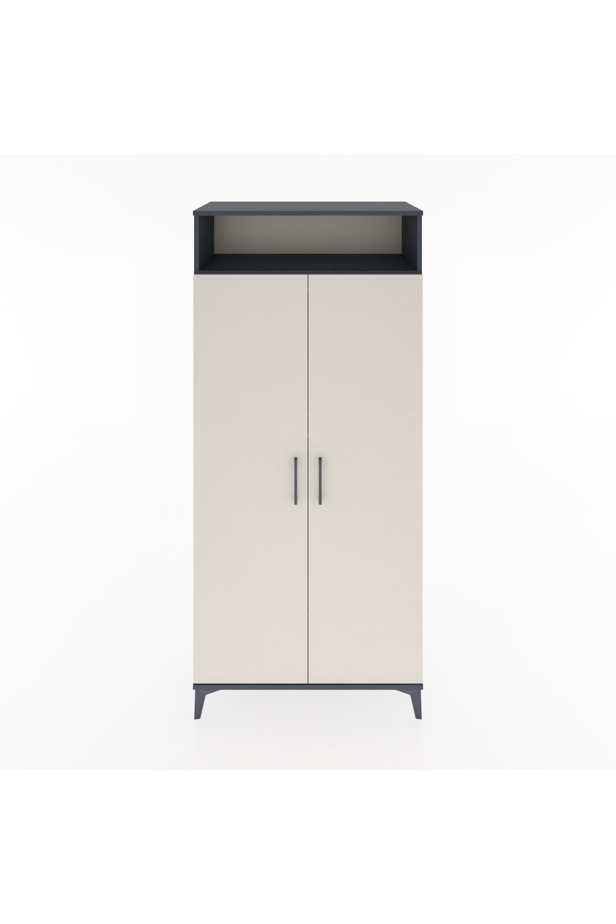 Hyperion Dolap 5 Raflı 2 Kapaklı 88x44x195 Antrasit-Aytaşı