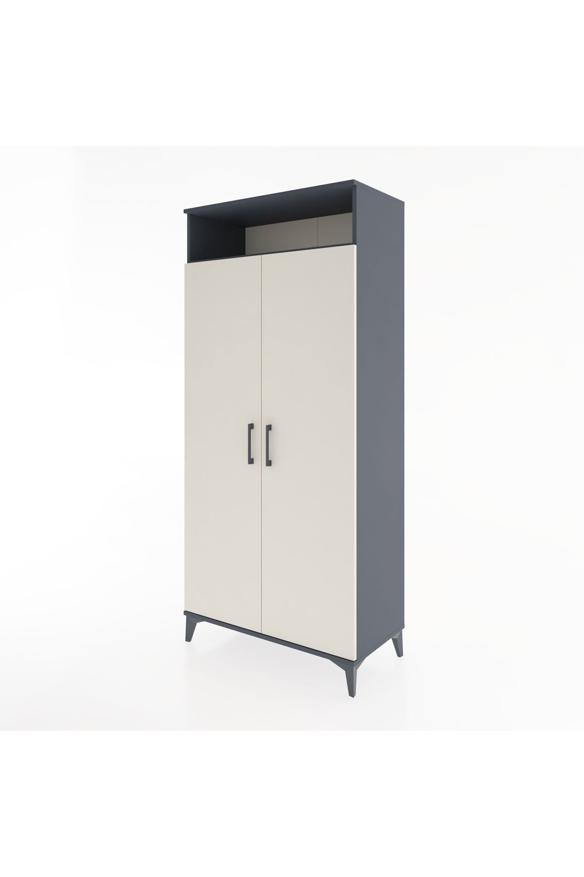 Hyperion Dolap 5 Raflı 2 Kapaklı 88x44x195 Antrasit-Aytaşı