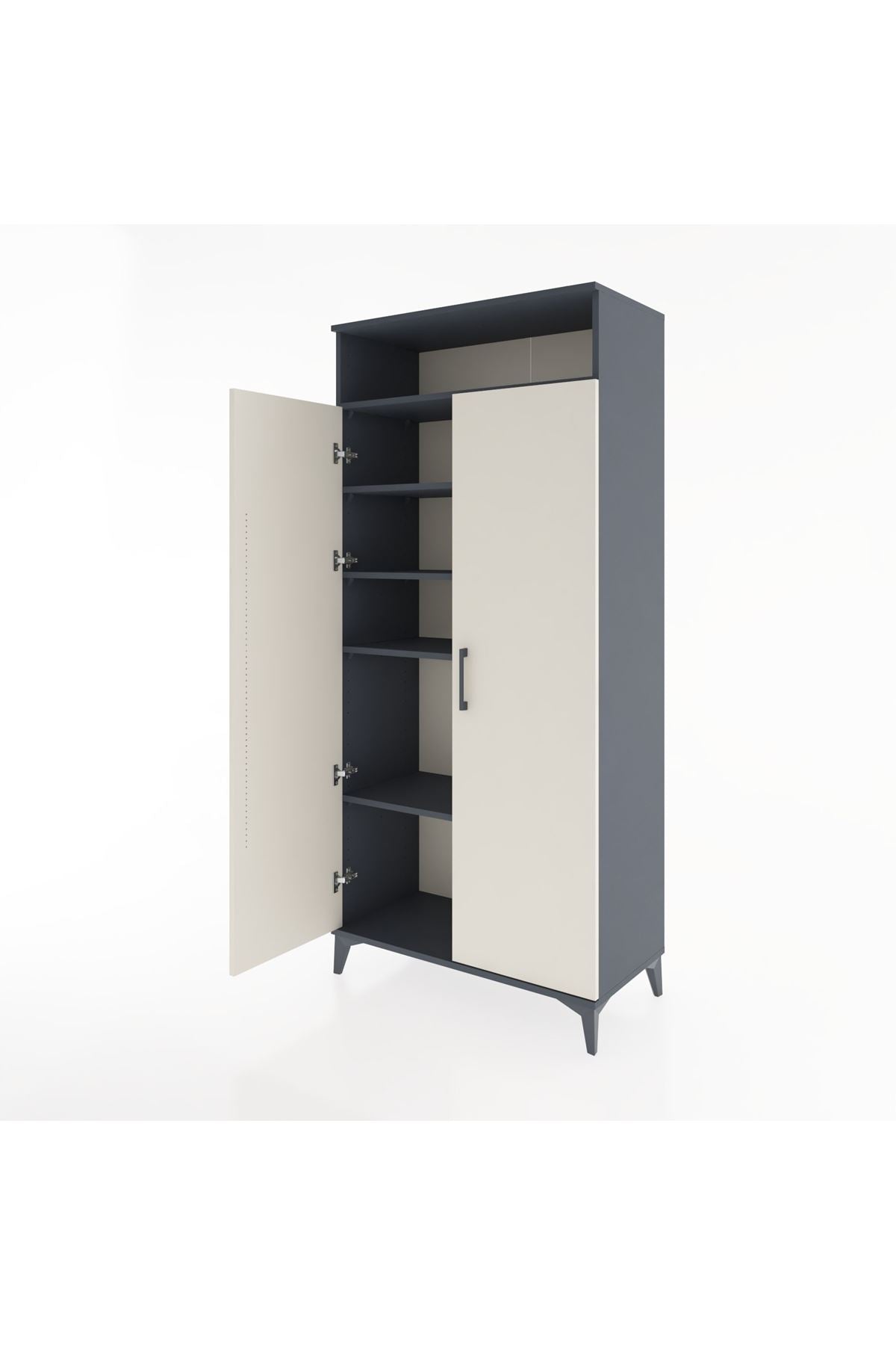 Hyperion Dolap 5 Raflı 2 Kapaklı 88x44x195 Antrasit-Aytaşı