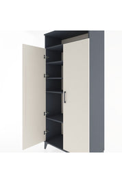 Hyperion Dolap 5 Raflı 2 Kapaklı 88x44x195 Antrasit-Aytaşı