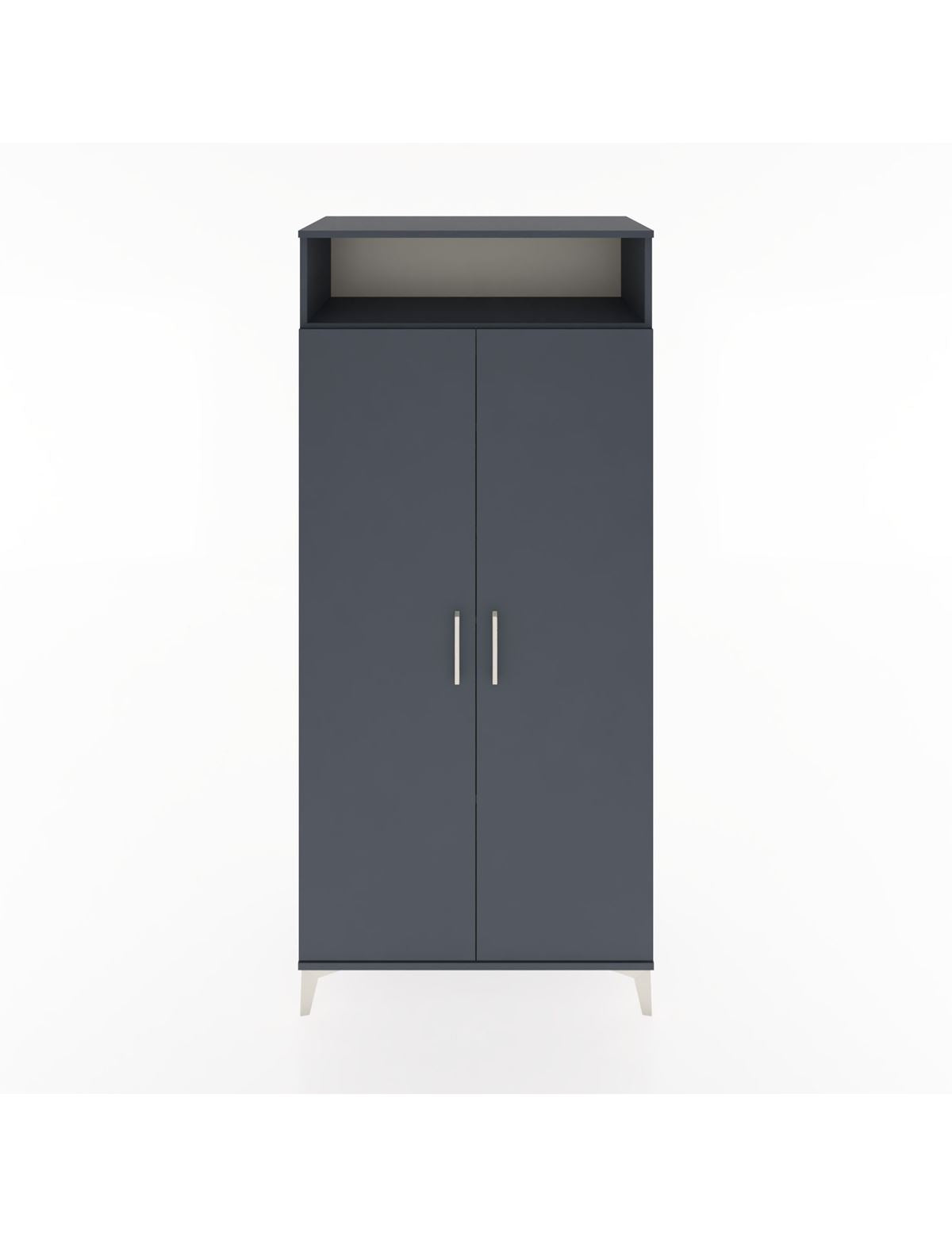 Hyperion Dolap 5 Raflı 2 Kapaklı 88x44x195 Antrasit-Antrasit