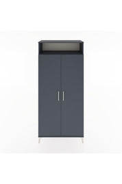 Hyperion Dolap 5 Raflı 2 Kapaklı 88x44x195 Antrasit-Antrasit