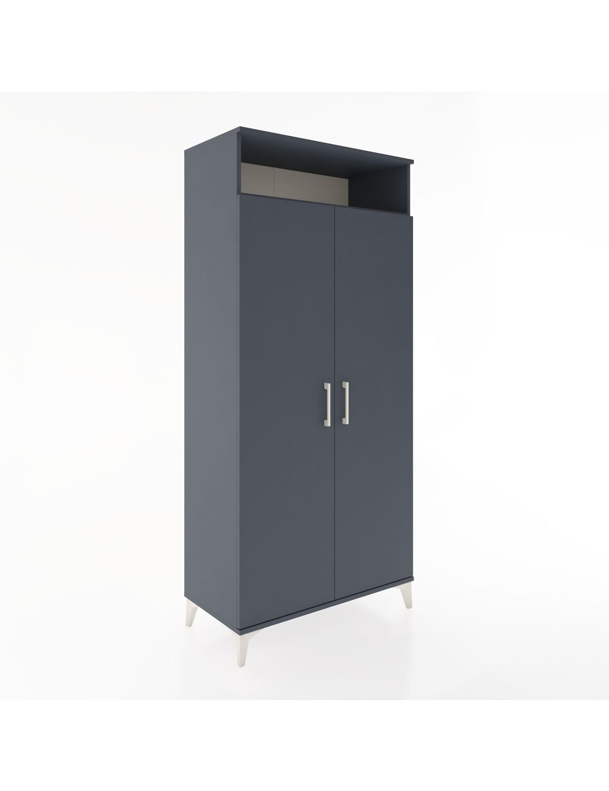 Hyperion Dolap 5 Raflı 2 Kapaklı 88x44x195 Antrasit-Antrasit