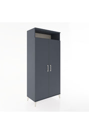 Hyperion Dolap 5 Raflı 2 Kapaklı 88x44x195 Antrasit-Antrasit