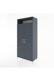 Hyperion Dolap 5 Raflı 2 Kapaklı 88x44x195 Antrasit-Antrasit