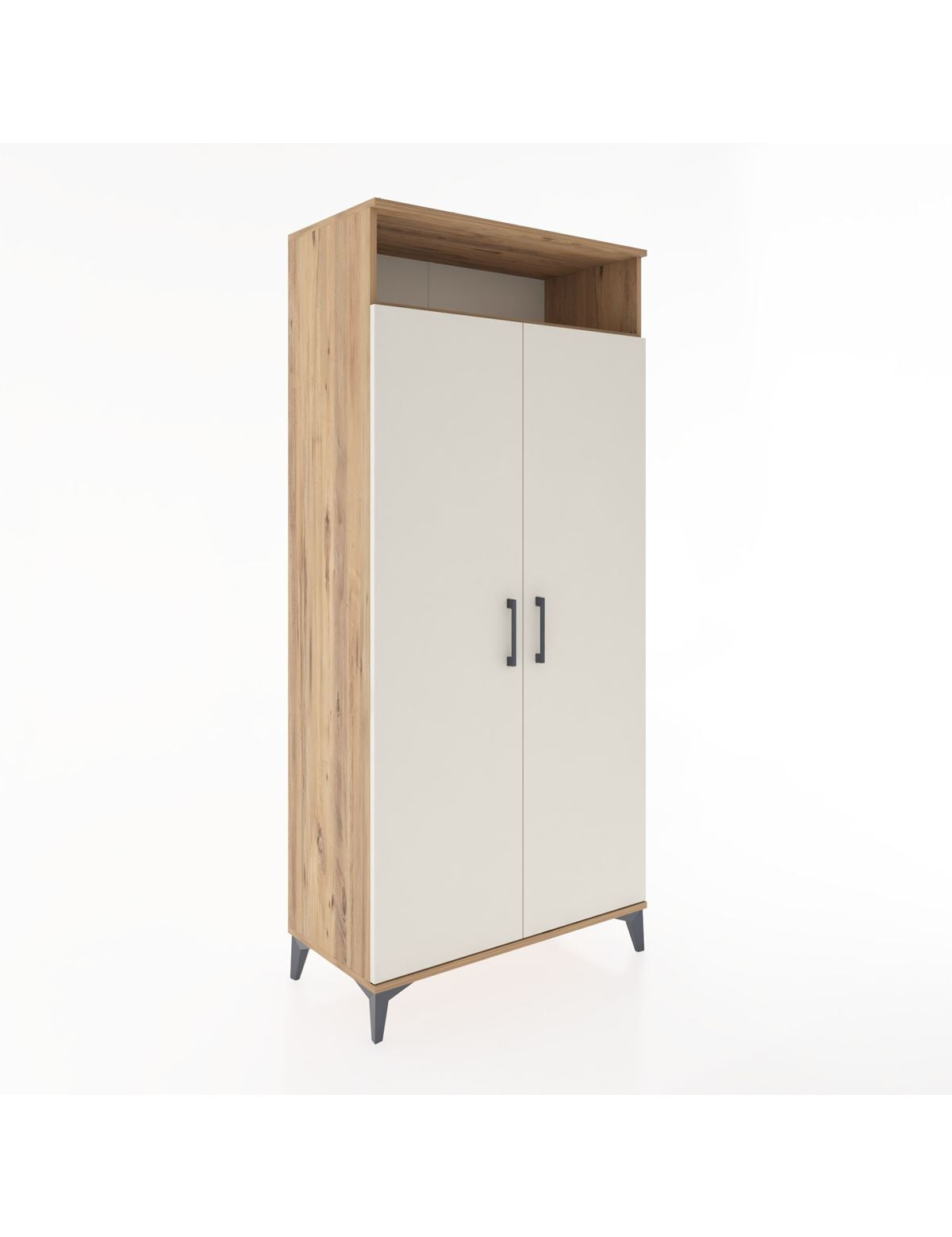 Hyperion Dolap 5 Raflı 2 Kapaklı 88x44x195 Çam-Aytaşı