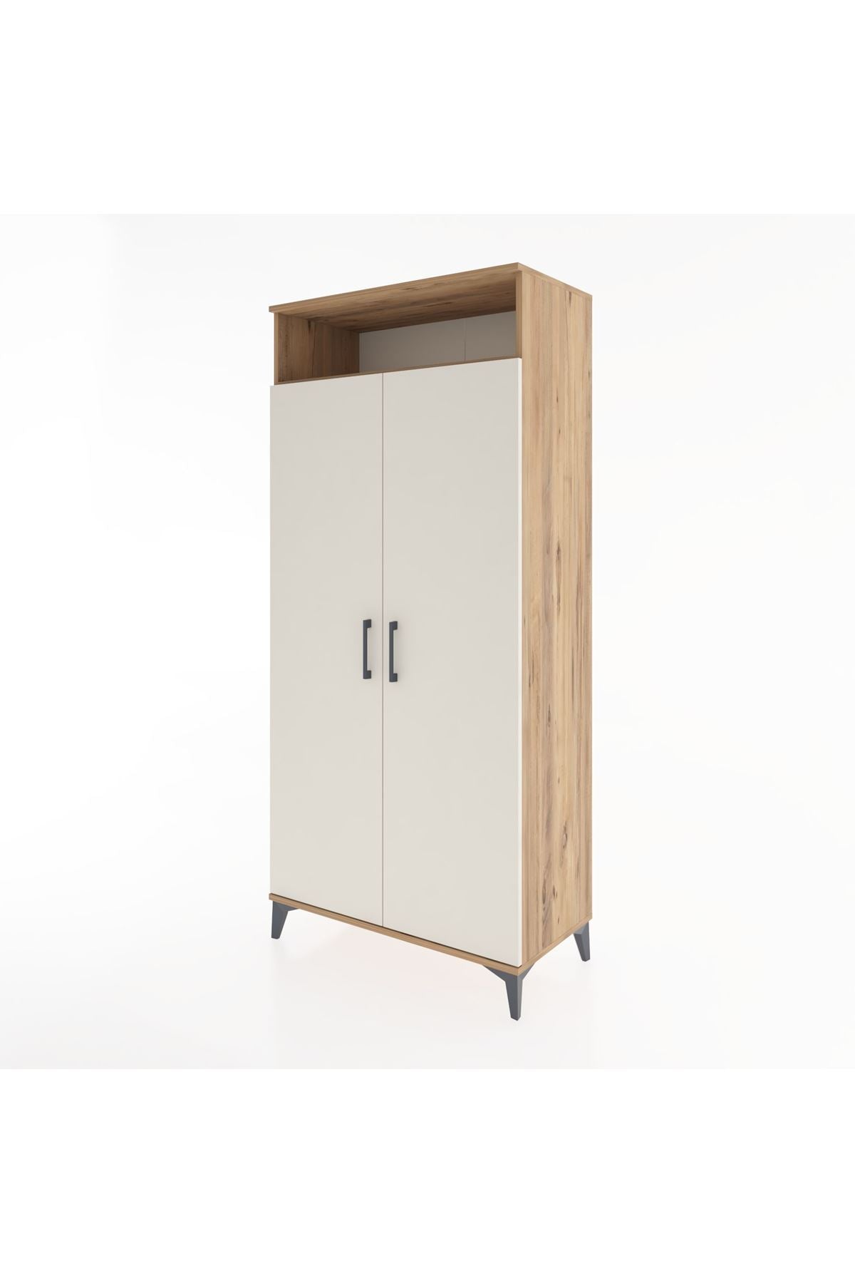 Hyperion Dolap 5 Raflı 2 Kapaklı 88x44x195 Çam-Aytaşı